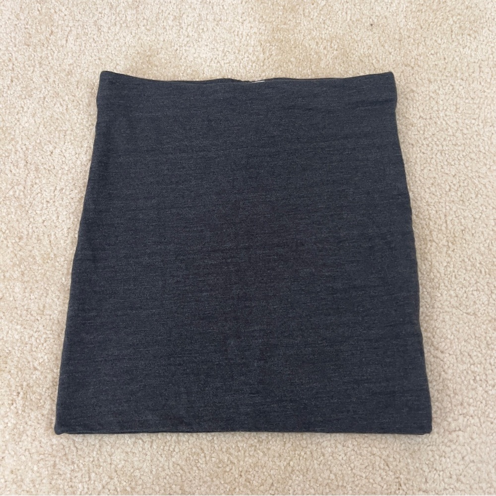 H&M Grey Basic Bodycon Mini Skirt